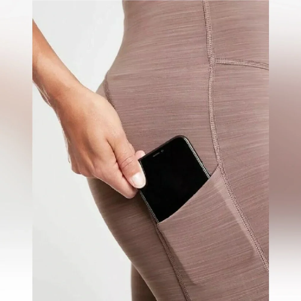 Athleta Almond Ultimate Stash Pocket Tight - Picture 2 of 7